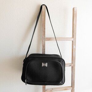 Jeep Black Shoulder Bag | 16” Travel Duffel Utility Gear Bag w/ Adjustable Strap